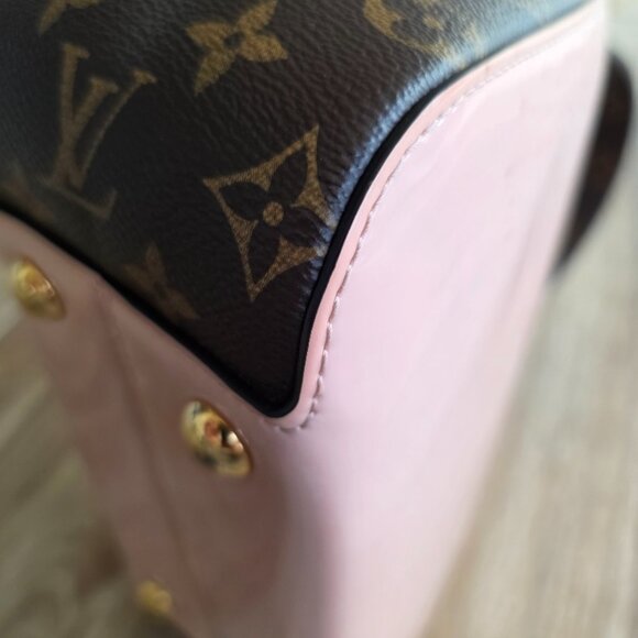 Louis Vuitton Cherrywood Vernis Leather Monogram Leather Handbag MM - Picture 9 of 16